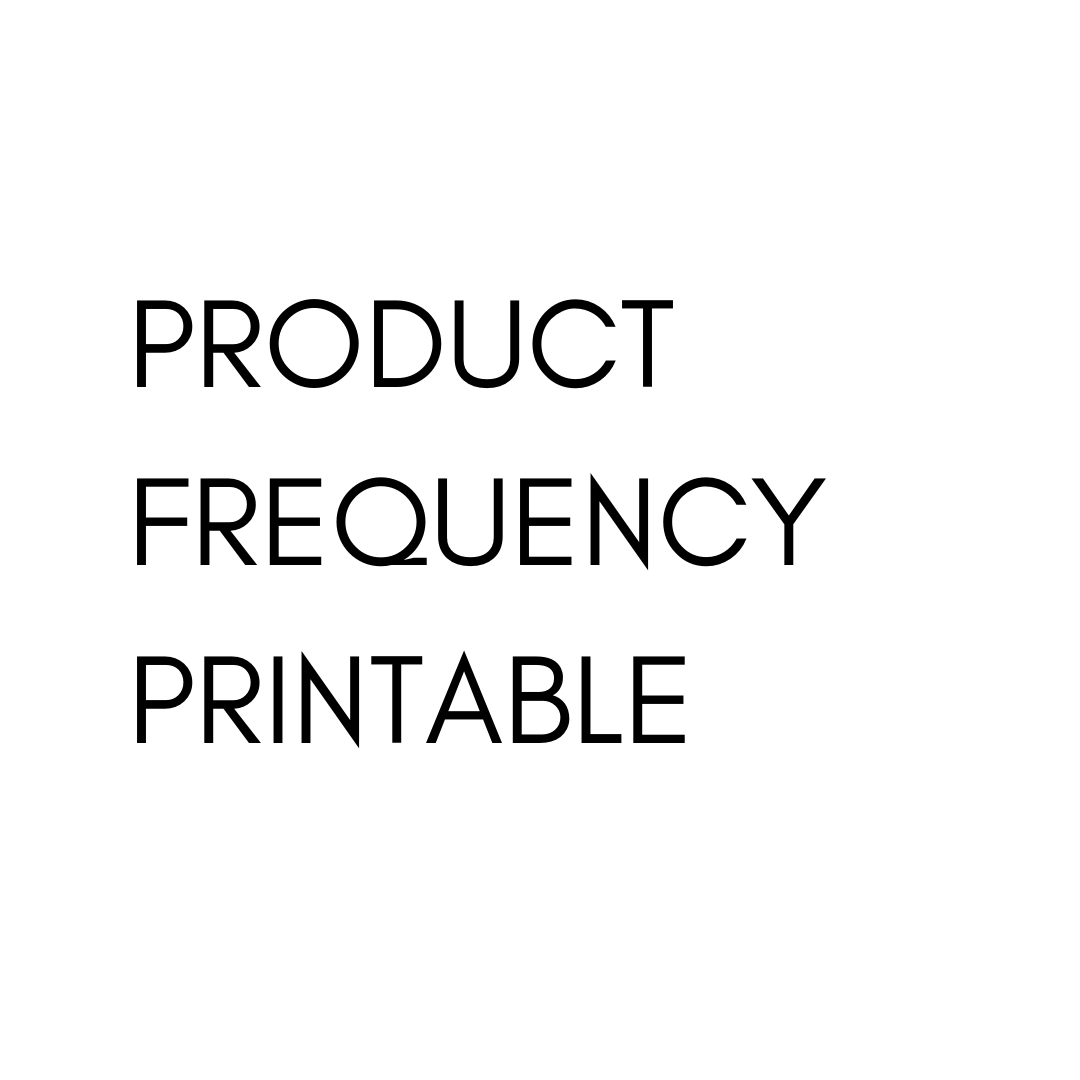 Product Frequency Free Printable SkinBoss
