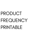 Product Frequency Printable